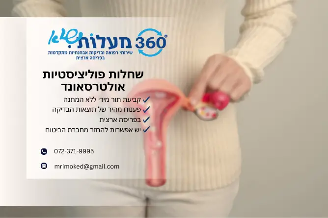 שחלות פוליציסטיות אולטרסאונד - 360 מעלות שיא