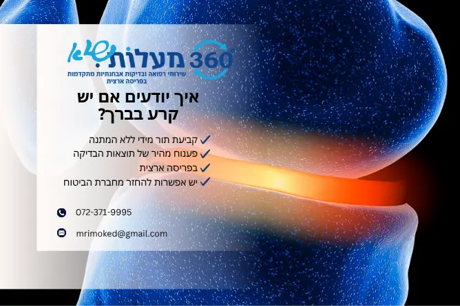 קרע בברך – תסמינים, אבחון וטיפול מהיר 360 מעלות רפואה